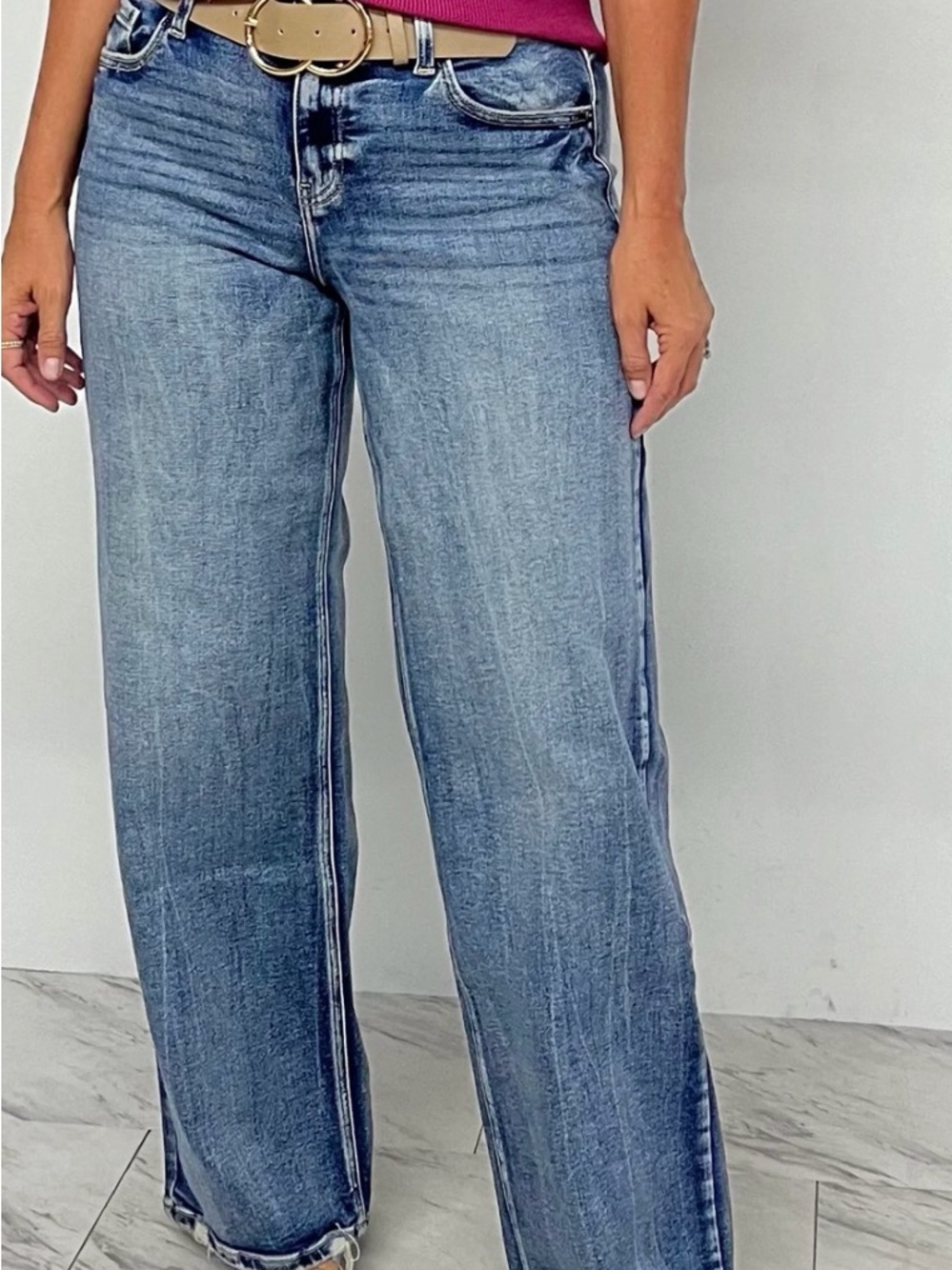 KanCan Light Blue Wide-Leg Denim Jeans
